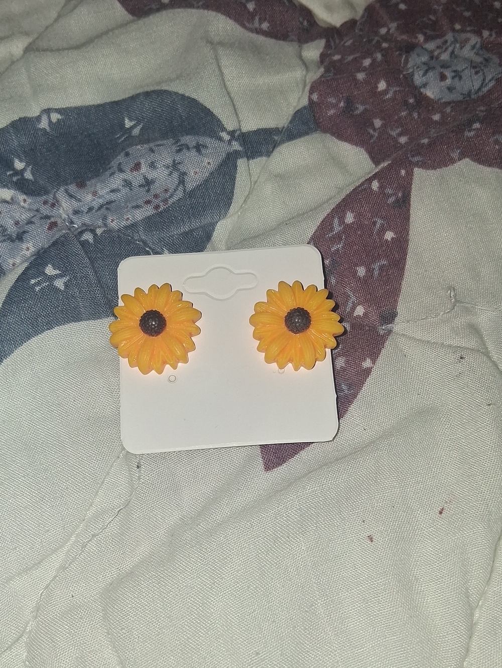 Sunflower Stud Earrings - Bright Yellow Floral